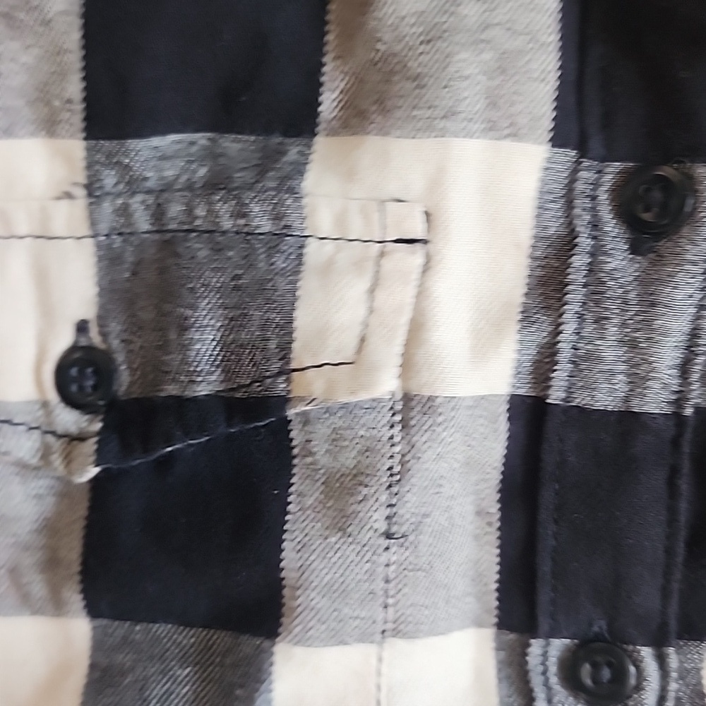 Ralph Lauren Denim Supply Black and White Buffalo Plaid Button-Down Shirt - Picture 2 of 3